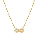 Soffio D'Amore CZ Infinity Gold Necklace